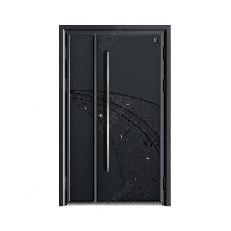KJ-601 3d especial elegante tallado puerta de aluminio fundido