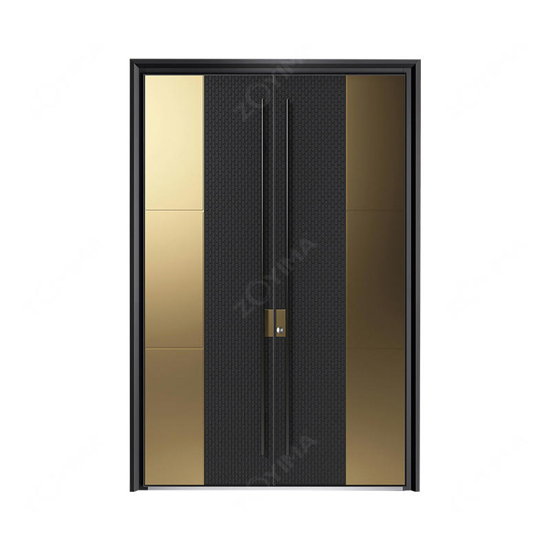 ZYM-S501 Puerta blindada de estilo elegante y lujoso, con artesanía especial en 3D